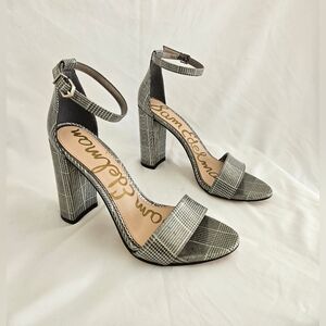 Sam Edelman Black Plaid Heels